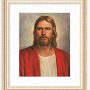 Tableau du Christ en tunique rouge